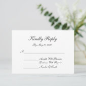 Carte RSVP Monogram - Noir & Blanc (Debout devant)