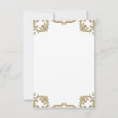 Carte RSVP Monogramme de mariage victorien (Dos)