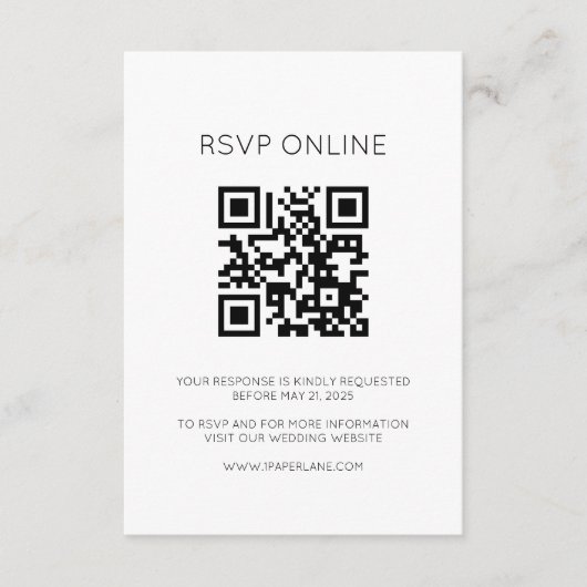 Carte RSVP Monogramme en ligne (Devant)
