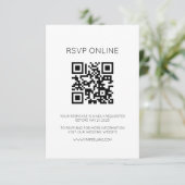Carte RSVP Monogramme en ligne (Debout devant)