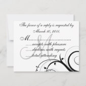 Carte RSVP Monogramme noir et blanc (Dos)