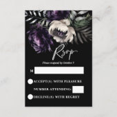 Carte RSVP moody foncé (Devant)