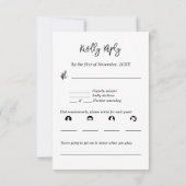 Carte RSVP Motif Abstrait noir blanc (Dos)