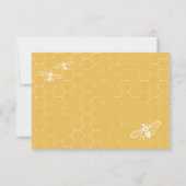 Carte RSVP Motif jaune doré (Dos)