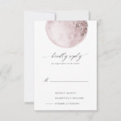 Carte RSVP Mystic Blush Pleine lune (Devant)