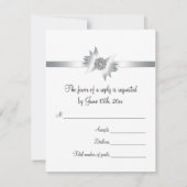 Carte RSVP Navy Blue Damask (Dos)