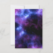 Carte RSVP Nébuleuse spatiale violette Galaxie (Dos)