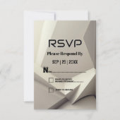 Carte Rsvp Neutre Géométrique Moderne Style Argent (Devant)