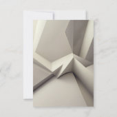 Carte Rsvp Neutre Géométrique Moderne Style Argent (Dos)