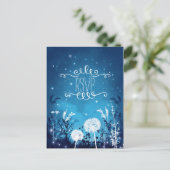 Carte RSVP Night Sky Enchanted & Foliage Blue (Debout devant)