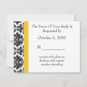 Carte RSVP noir blanc jaune (Dos)