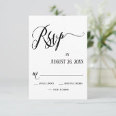 Carte RSVP Noir et Blanc (Debout devant)
