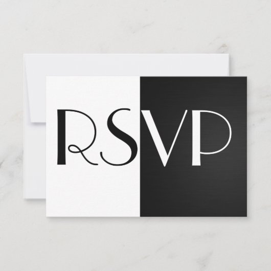 Carte RSVP noir et blanc (Devant)