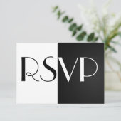 Carte RSVP noir et blanc (Debout devant)