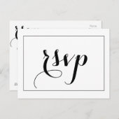 Carte RSVP noir et blanc correspondant (Devant / Derrière)