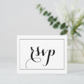 Carte RSVP noir et blanc correspondant (Debout devant)