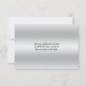 Carte RSVP | Noir et Blanc | Silvertone (Dos)