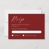 Carte RSVP noire et rouge chic (Devant)