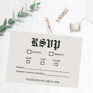 Carte RSVP Nostalgic Newspaper Wedding