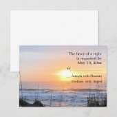 Carte RSVP Ocean Sunset (Devant / Derrière)