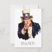 Carte RSVP Oncle Sam (Devant)