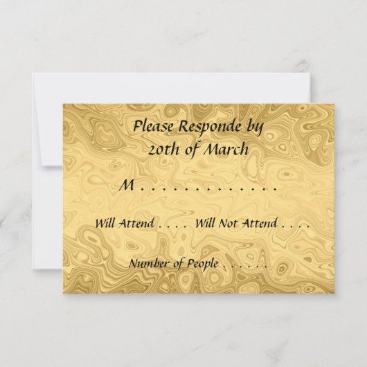 Carte RSVP Or (Devant)