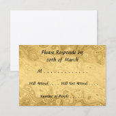 Carte RSVP Or (Devant / Derrière)
