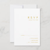 Carte RSVP Or Minimaliste Moderne (Devant)