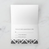 Carte RSVP Orange Damask (Intérieur)