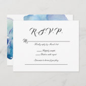 Carte RSVP | Orchidée Bleue (Devant / Derrière)