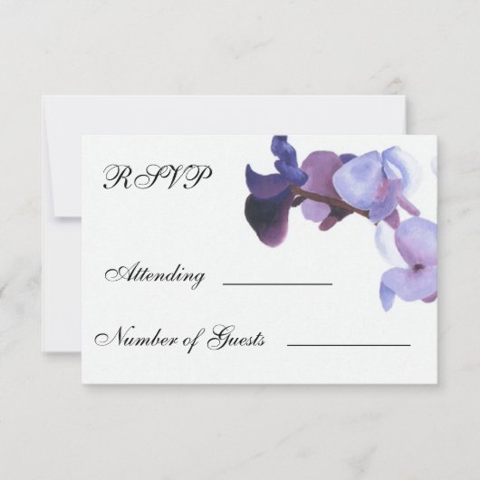 carte rsvp orchidée violette (Devant)