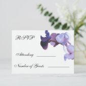 carte rsvp orchidée violette (Debout devant)