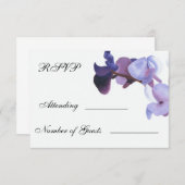 carte rsvp orchidée violette (Devant / Derrière)