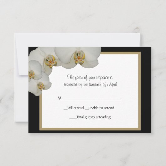 Carte RSVP Orchidées (Devant)