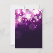 Carte RSVP - Paillettes de Strass Violet Tendance (Dos)