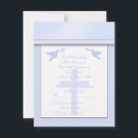 Carte RSVP Pale Blue Stripe First Holy Communion<br><div class="desc">Cette carte RSVP correspond à l'invitation ci-dessous. Si vous avez besoin d'autres articles dans ce style de design, comme des cartes de remerciements, une invitation photo ou un carte de remerciements photo, ou tout autre article pour rendre cette journée très spéciale extra spécial, s'il vous plaît envoyez-moi votre demande par...</div>