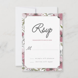 Carte RSVP Pansy Blossoms