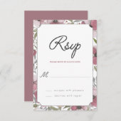 Carte RSVP Pansy Blossoms (Devant / Derrière)