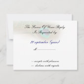 carte rsvp paon bleu (Dos)