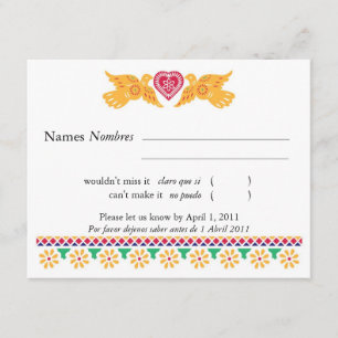 Carte RSVP Papel Picado Style Inséparables