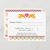 Carte RSVP Papel Picado Style Inséparables (Devant / Derrière)