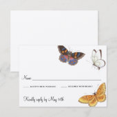 Carte RSVP Papillon (Devant / Derrière)