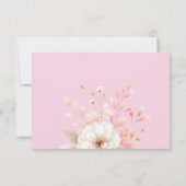 Carte Rsvp Papillon Floral Rose-Blanc Quinceañera (Dos)