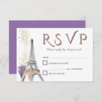Carte RSVP Paris Tour Eiffel