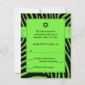 Carte RSVP Parties scintillant Lime FAUX IMPRIMÉE (Dos)