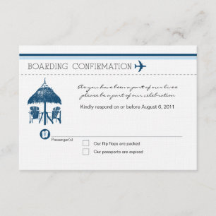 Carte RSVP Pass d'embarquement