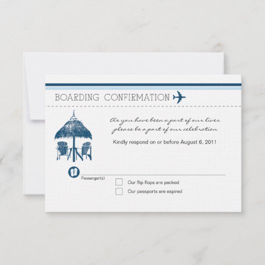 Carte RSVP Pass d'embarquement (Devant)