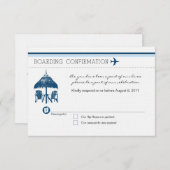 Carte RSVP Pass d'embarquement (Devant / Derrière)