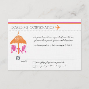 Carte RSVP Pass d'embarquement