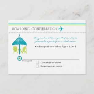 Carte RSVP Pass d'embarquement